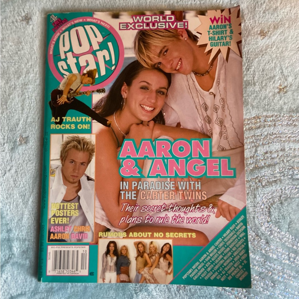 Pop Star Magazine October 2002 Angel + Aaron Carter